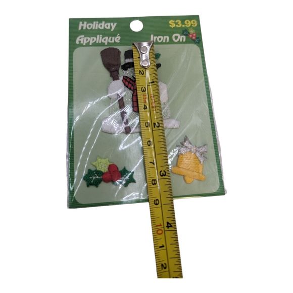 Lot of 3 VTG Iron On Holiday Appliqué Kits Christmas Santa Snowman Reindeer NOS - Picture 8 of 9